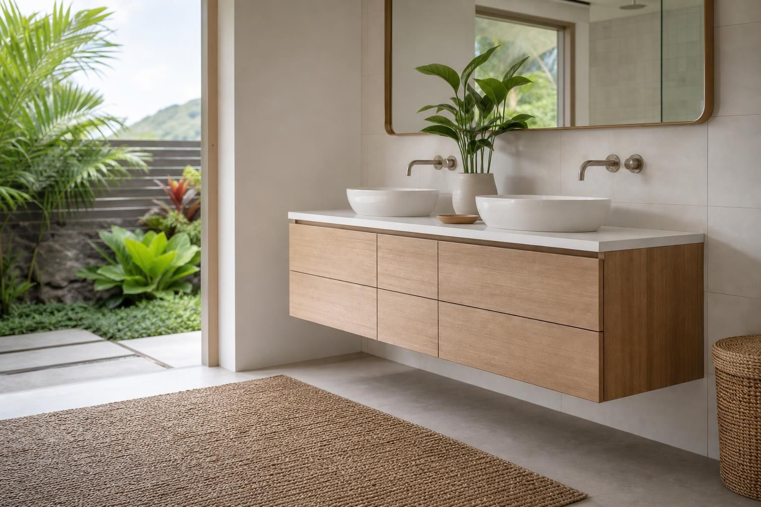 Floating Bathroom Vanity: Is It Right for an Oahu Bath?